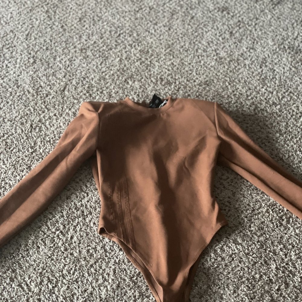 Brown Adidas Ivy park three stripe bodysuit - Picture 1 of 1